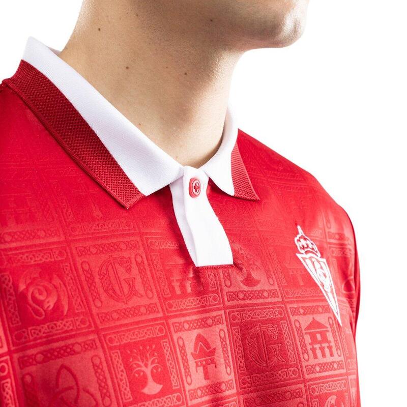 Tricou polo pentru a 120 de ani de la real sporting de gijón pentru bărbați S