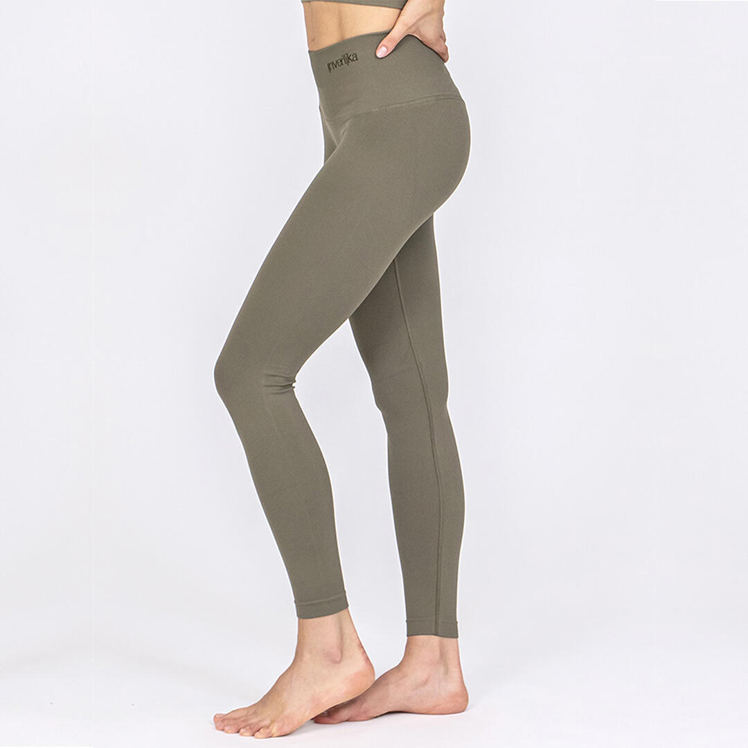 Leggings donna super push up senza cuciture allenamento e tempo libero Salvia 2/5