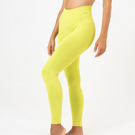 Leggings donna super push up senza cuciture allenamento e tempo libero Lime