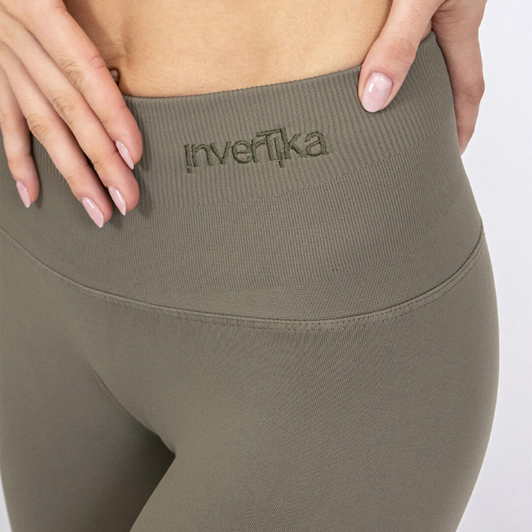 Leggings donna super push up senza cuciture allenamento e tempo libero Salvia 4/5