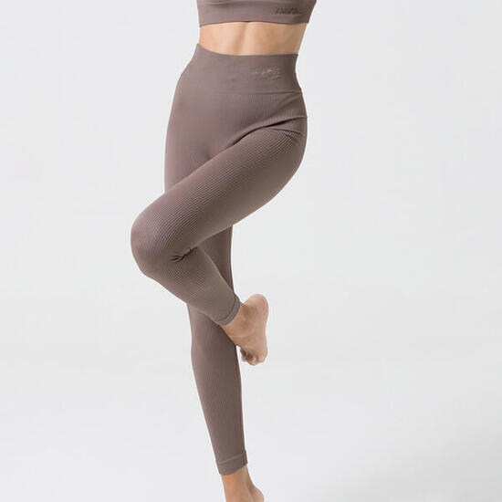 Leggings donna vita alta push up senza cuciture allenamento e tempo libero Rosso