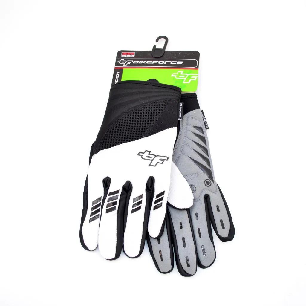 Mănuși BIKEFORCE Rider alb XL — unisex.