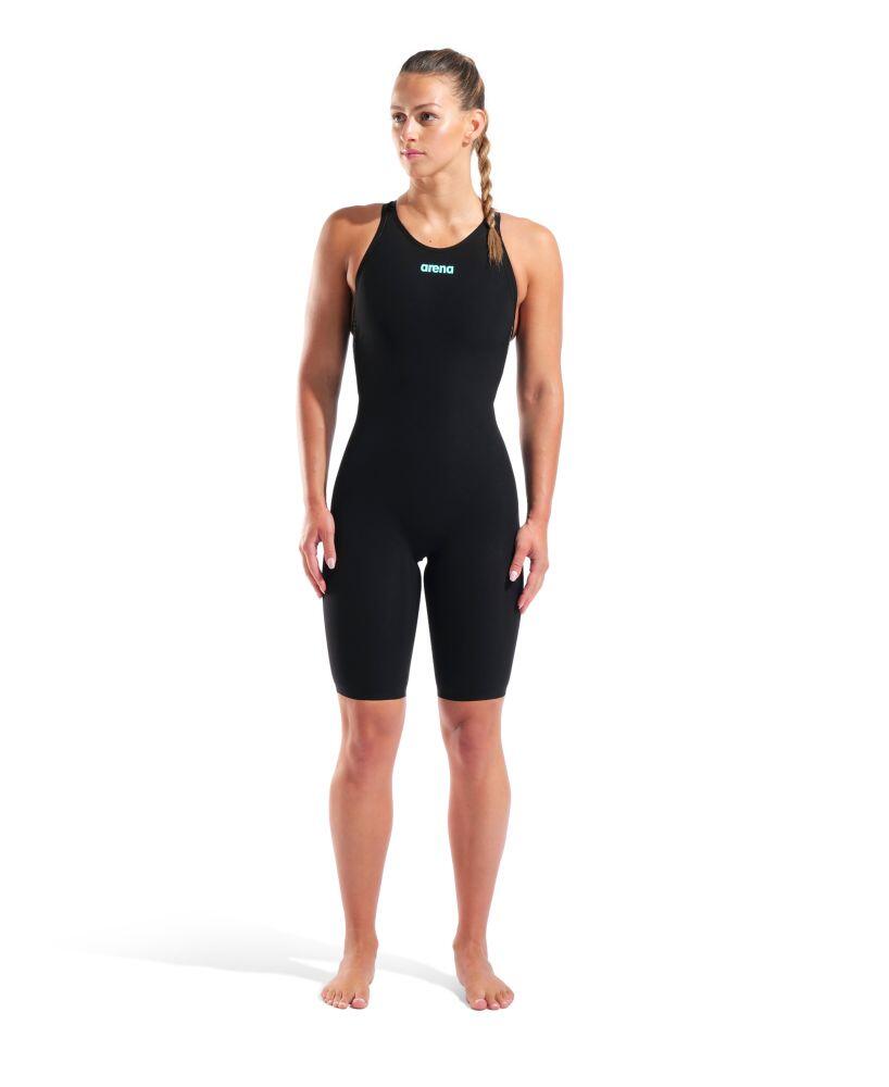 Traje Powerskin Veloce Closedback Arena - Negro/Turquesa - Talla 26 3/7