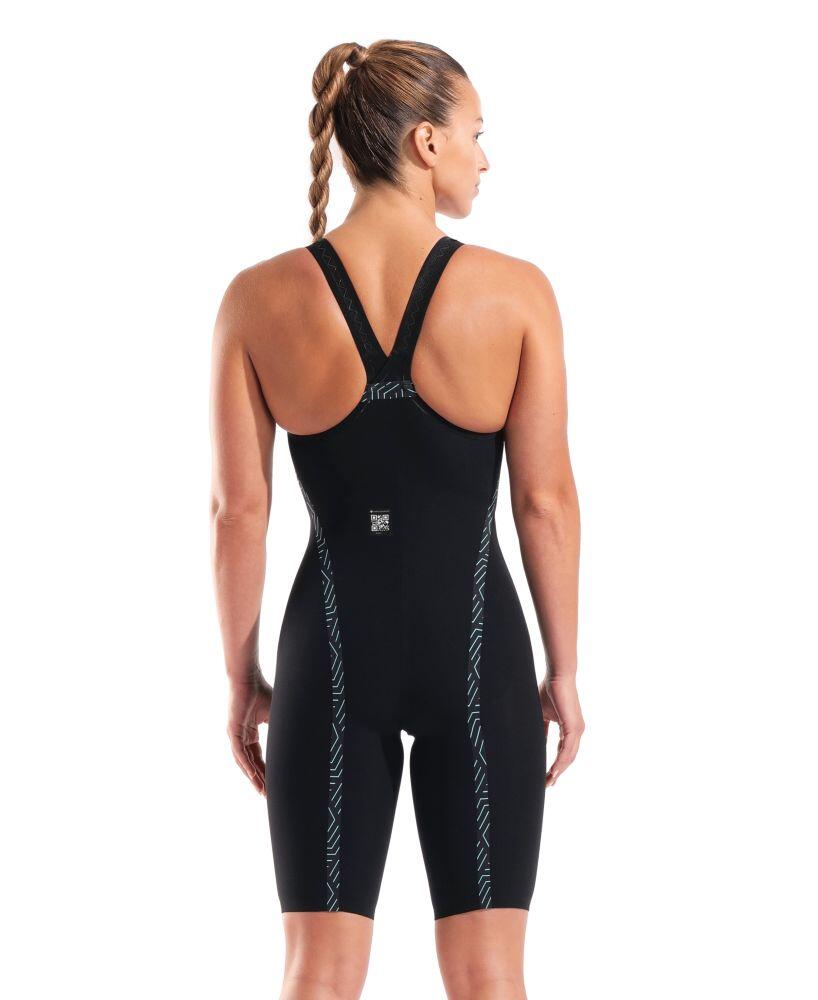 Traje Powerskin Veloce Closedback Arena - Negro/Turquesa - Talla 26 2/7
