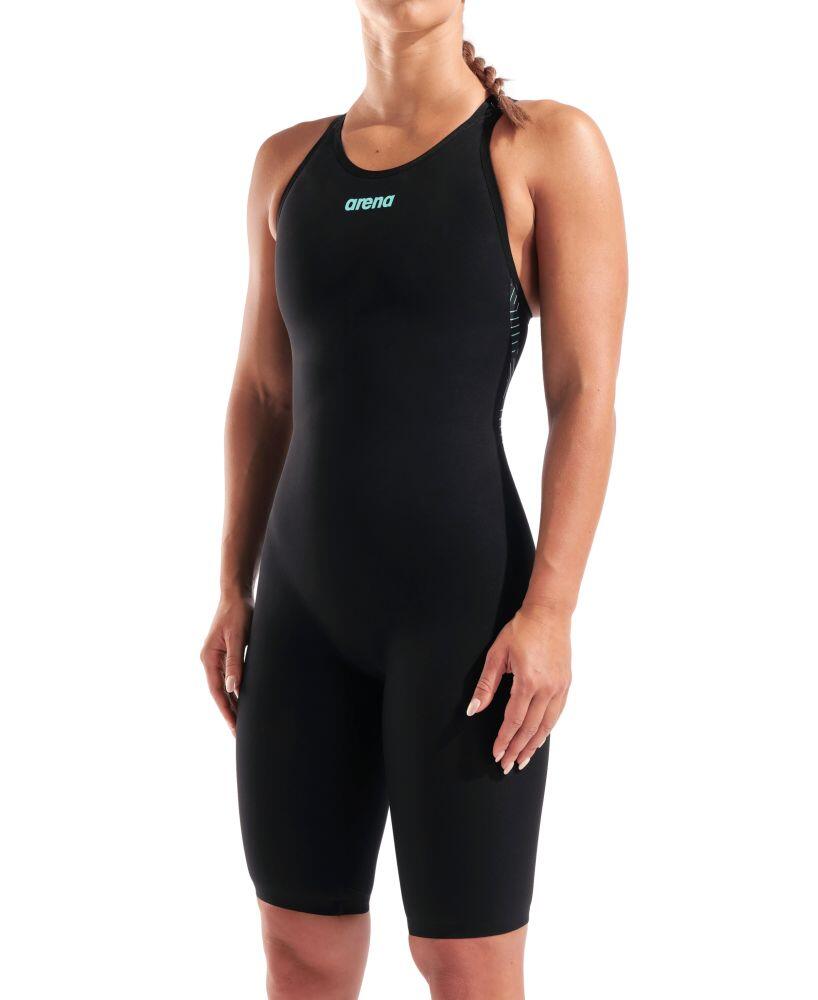 Combinaison Arena Powerskin Veloce Open Back - Noir/Turquoise - Taille UK 24 4/7