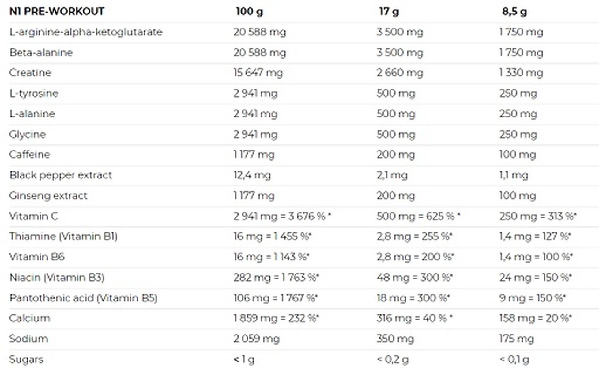 Nutrend N1 Preworkout 255g 2/2
