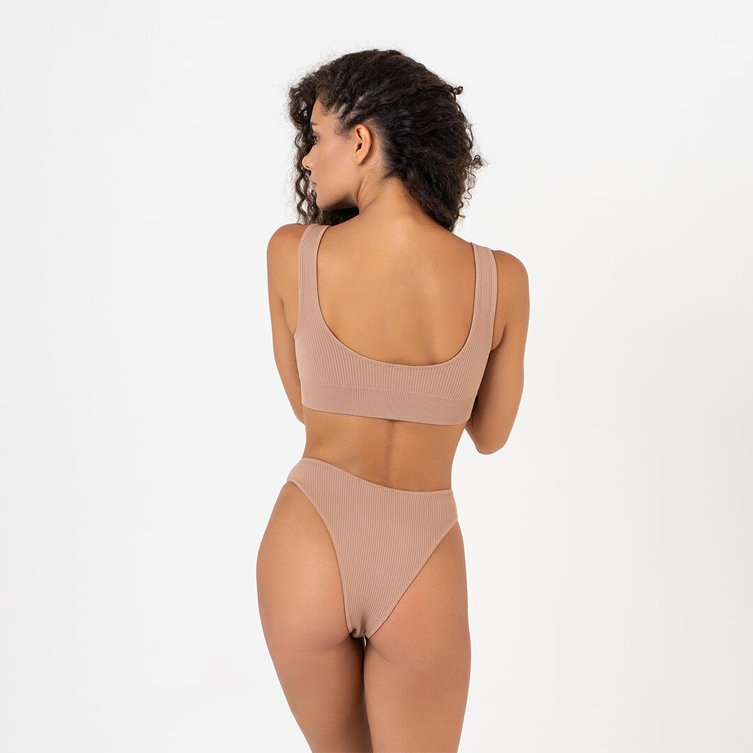 Slip donna sgambato V push up senza cuciture pole dance discipline aeree Nude 5/5