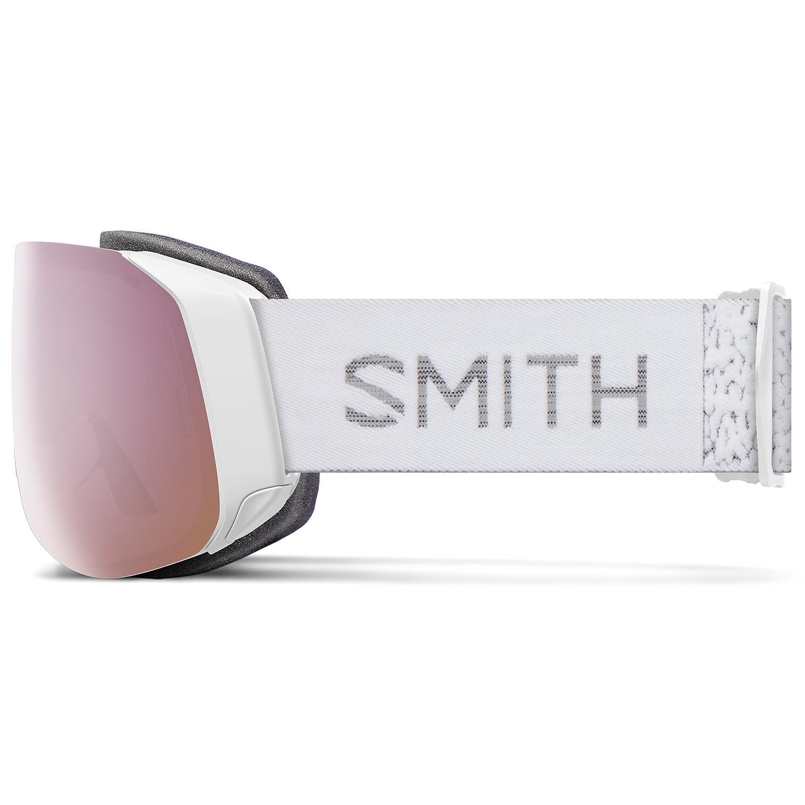 Masque de ski Smith 4D MAG S Blanc ChromaPop Everyday Rose Gold Mirror 3/5