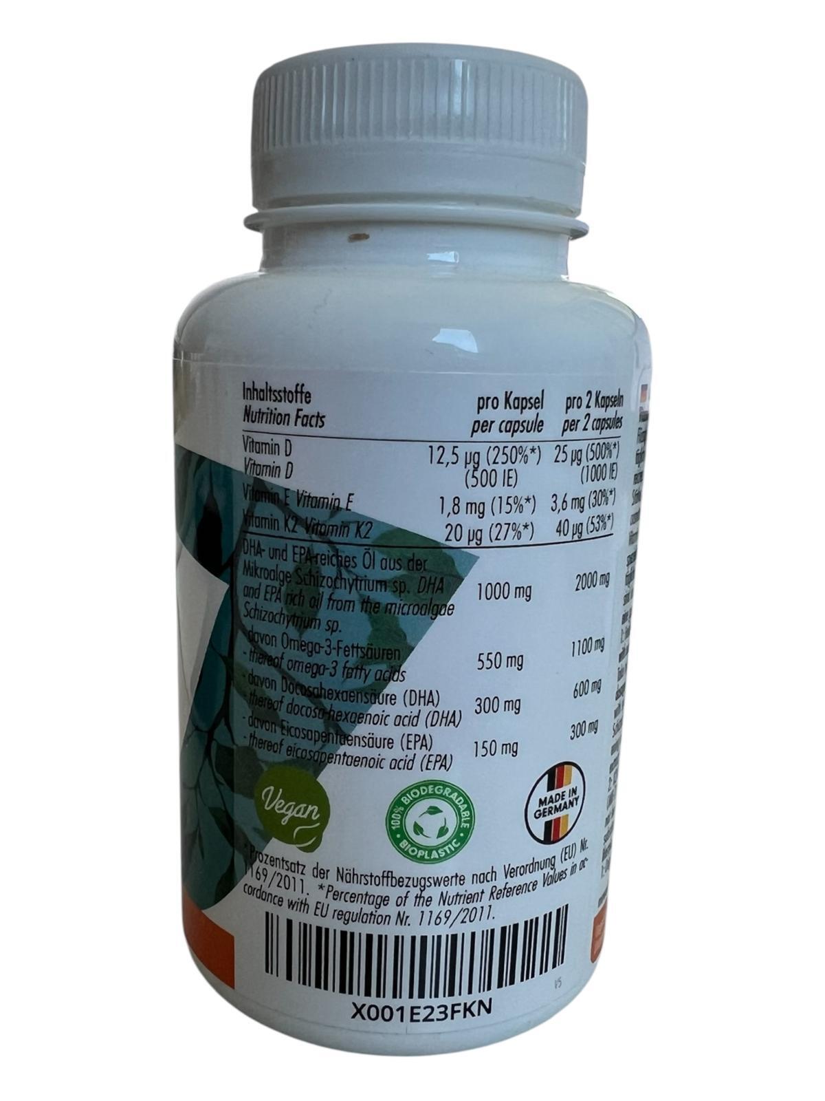 ProFuel Omega 3 + D3 + K2 (90 Algenöl Kapseln) 3/4