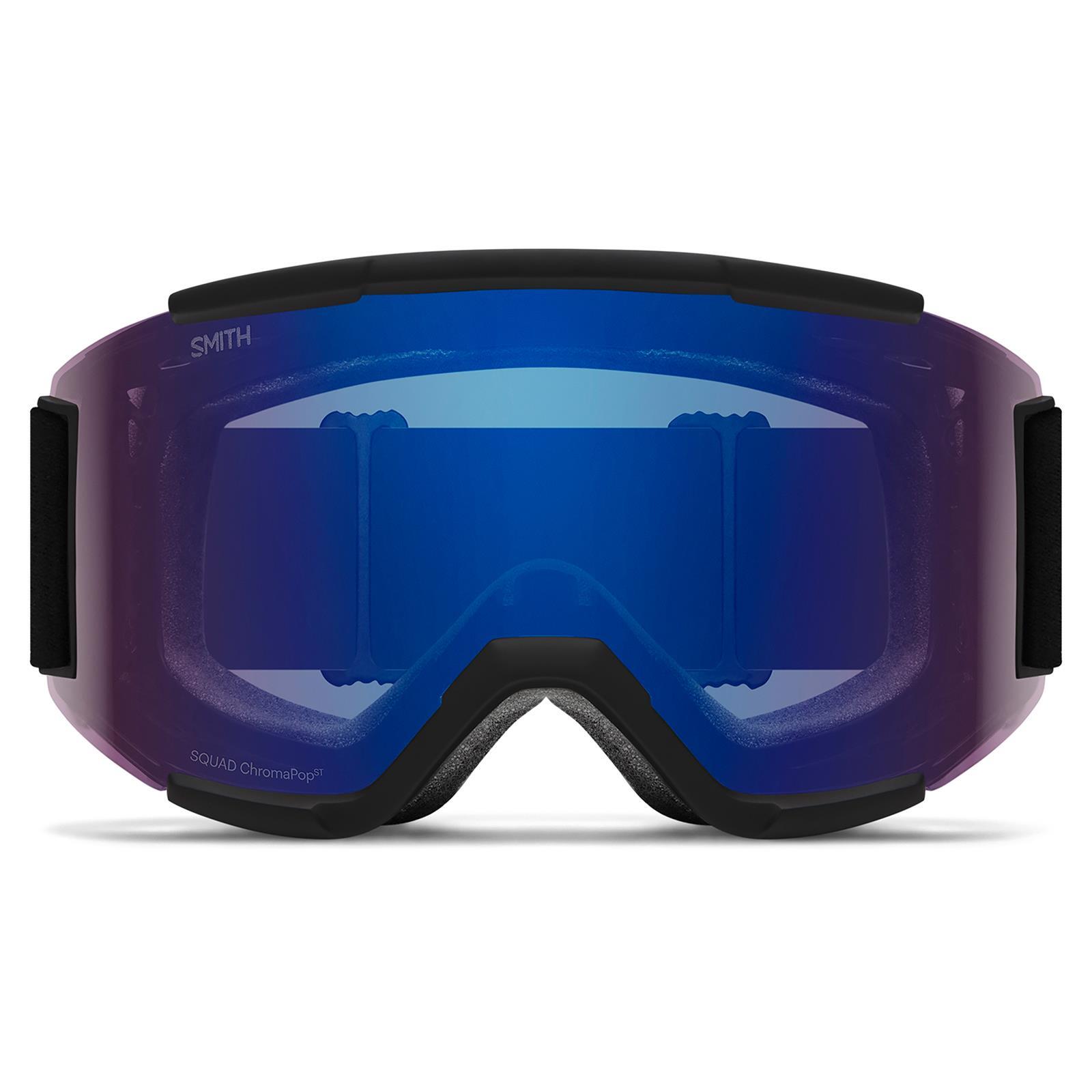 Smith Squad Ski Goggles — Black Frame with ChromaPop Storm Rose
