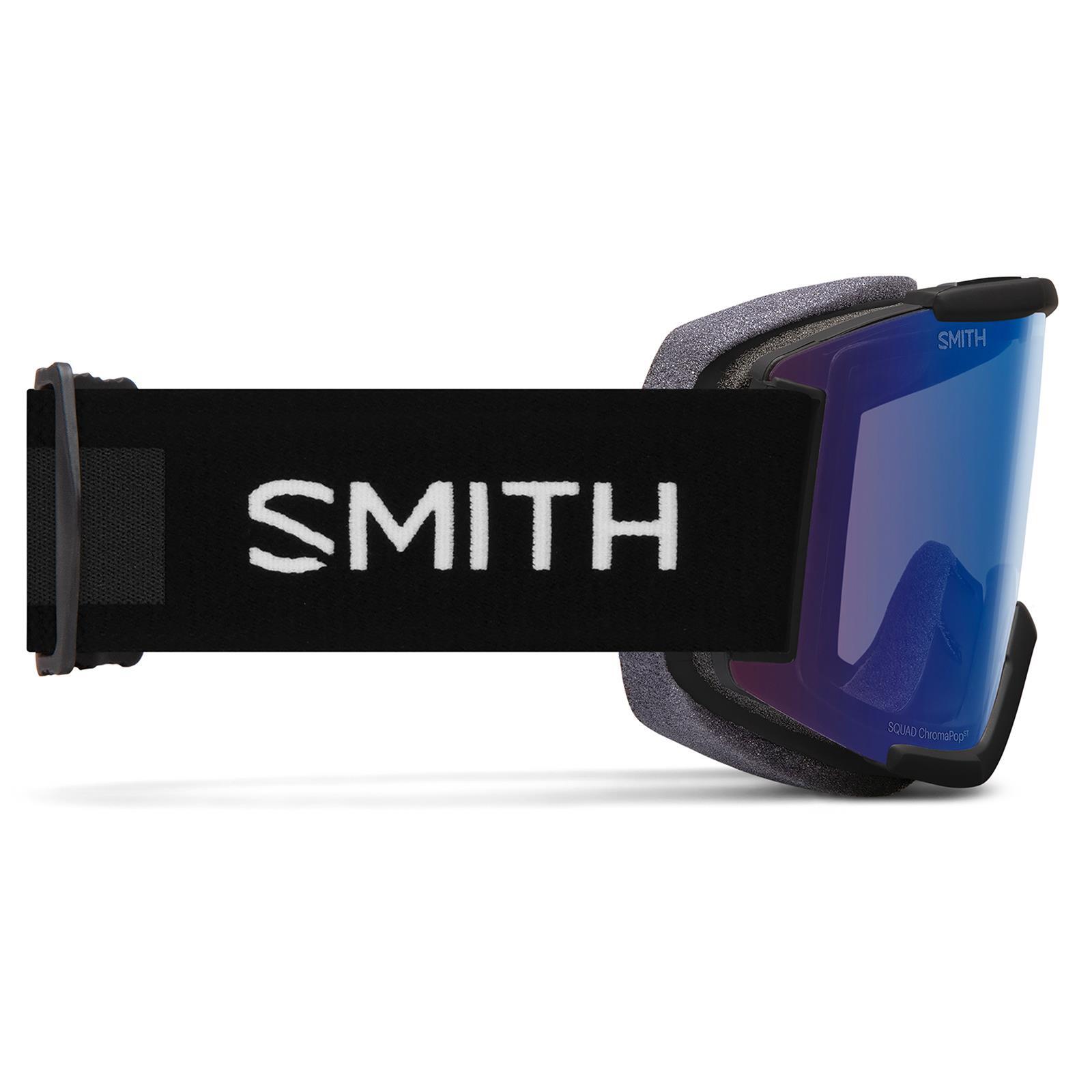 Smith Squad Ski Goggles — Black Frame with ChromaPop Storm Rose