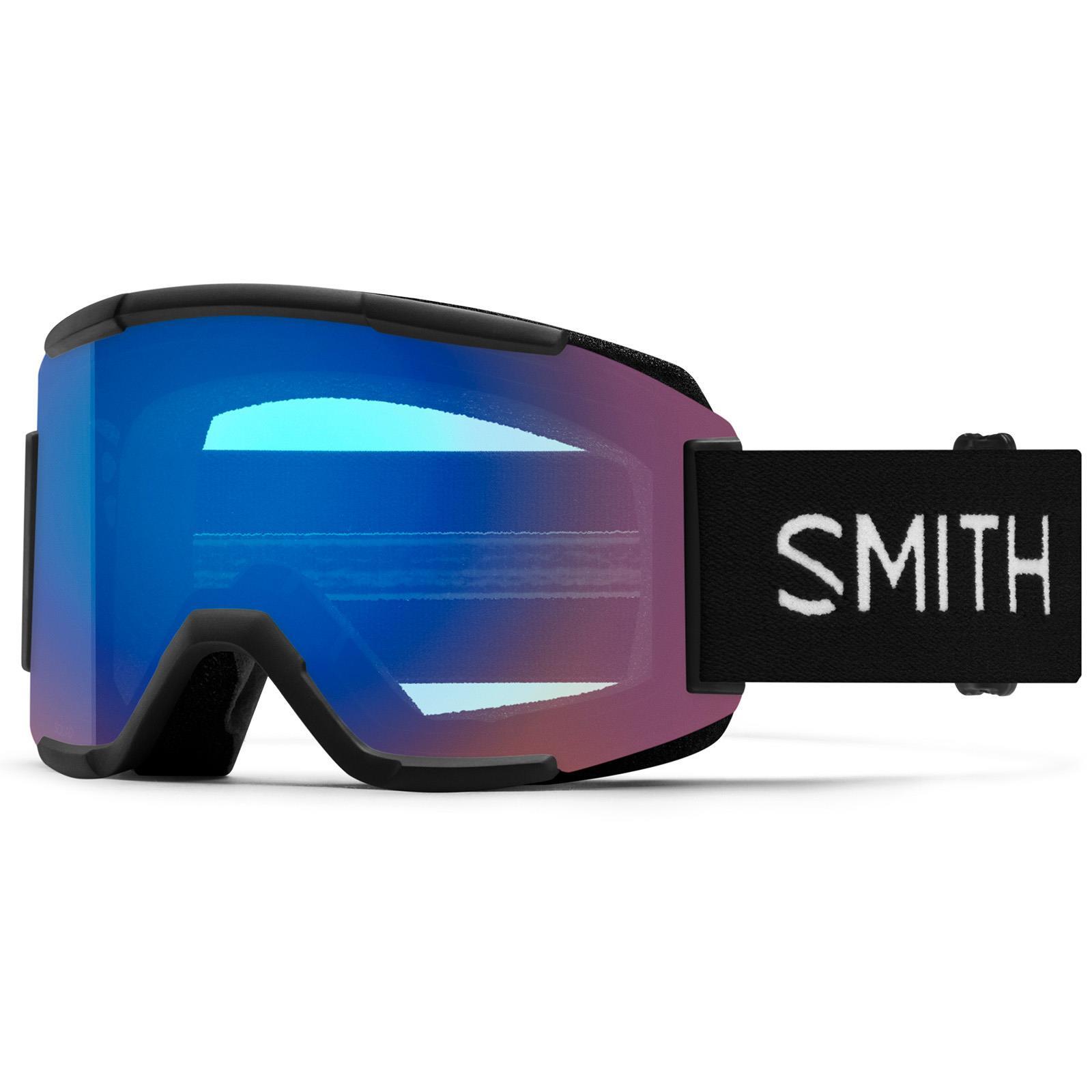 Smith Squad Ski Goggles — Black Frame with ChromaPop Storm Rose