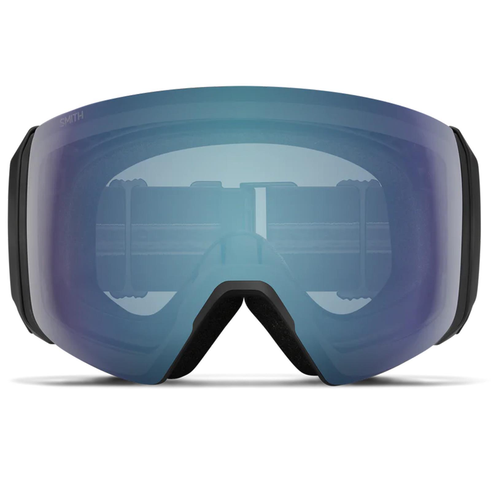 Smith Ski Goggles 4D Mag XL 0JX4B Black ChromaPop Everyday Blue Mirror xtra lens 3/6
