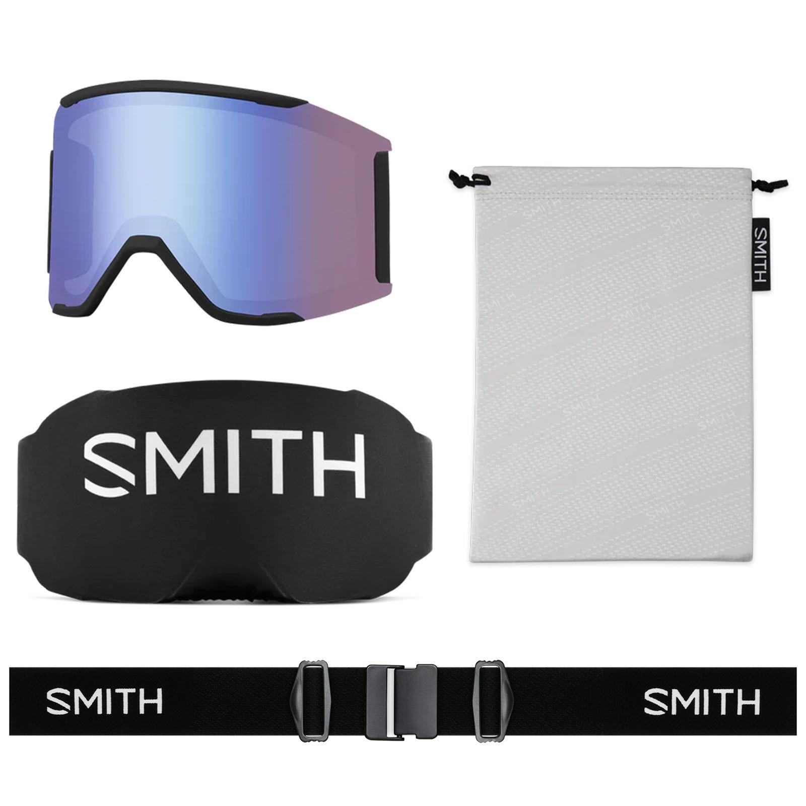 Smith Ski Goggles Squad Mag 0JX 4O Black ChromaPop Pro Photochromic Gold Mirror 2/4