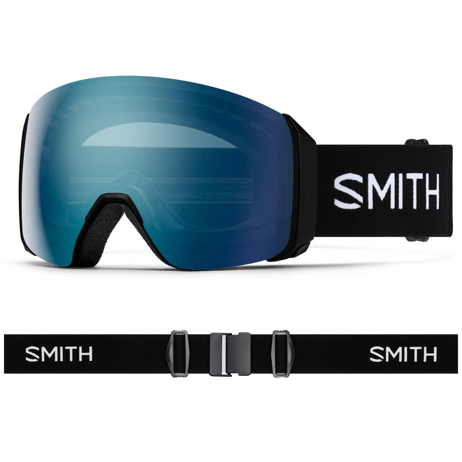 Smith Ski Goggles 4D Mag XL 0JX4B Black ChromaPop Everyday Blue Mirror xtra lens 2/6