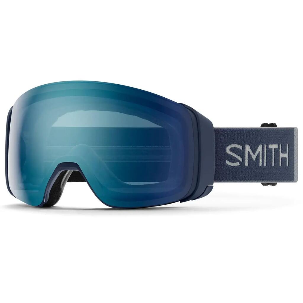 Smith Ski Goggles 4D Mag 3P2 4B Royal Navy ChromaPop Everyday Blue Mirror & xtra