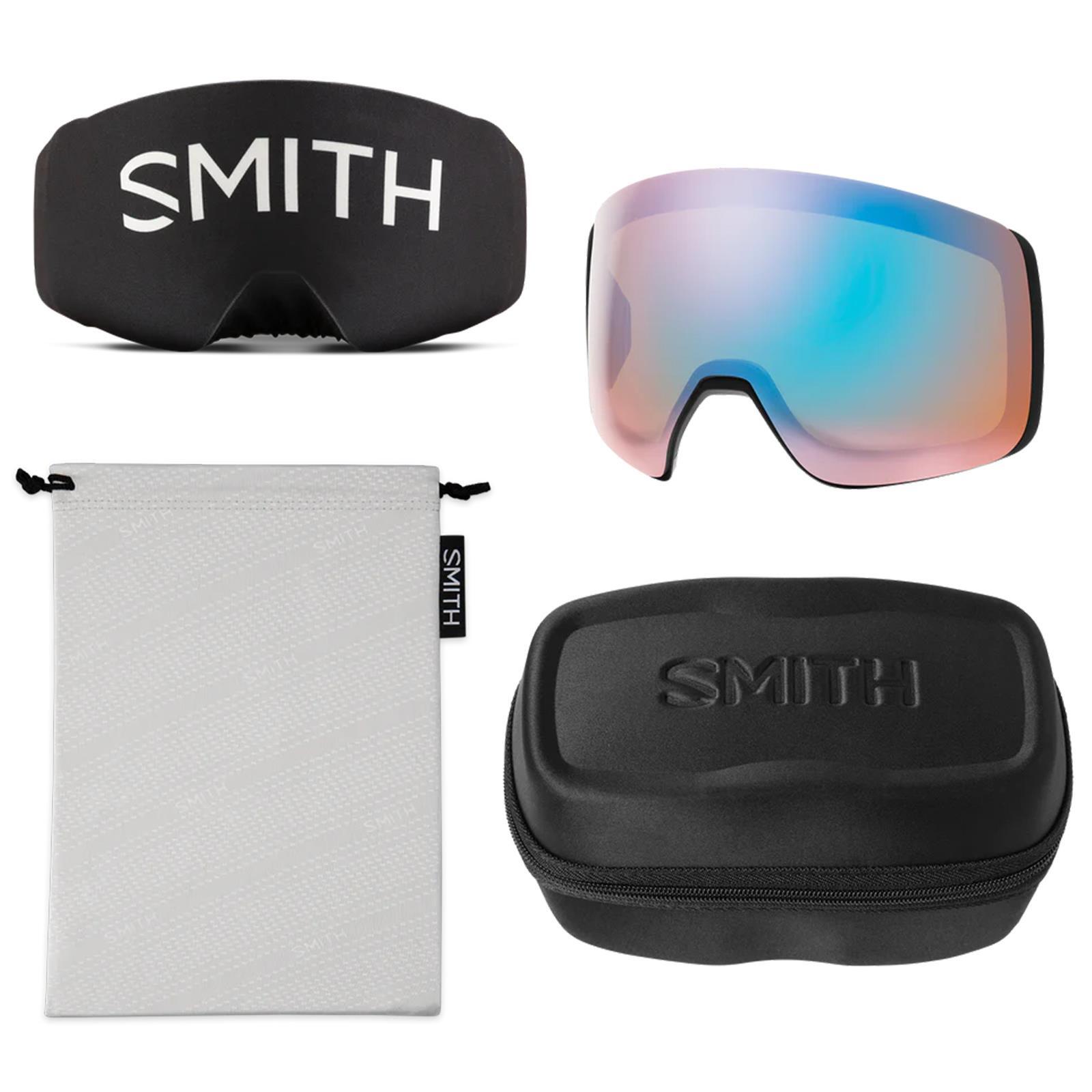 Smith Ski Goggles 4D Mag XL 0JX4B Black ChromaPop Everyday Blue Mirror xtra lens 6/6
