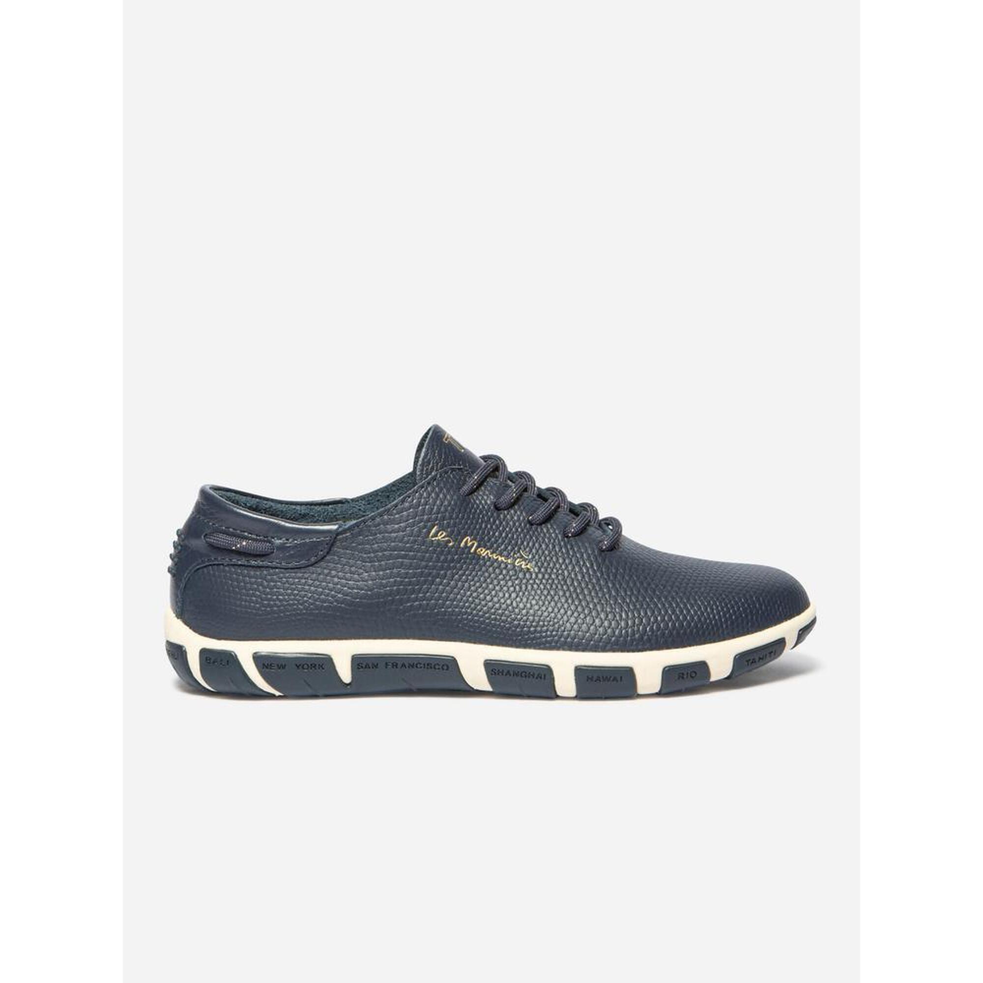 Tbs - Baskets Femme Jazaru Python Baltic - Cuir, Lacets, Talon 25 Mm - Baskets - Bleu|vert - Decathlon