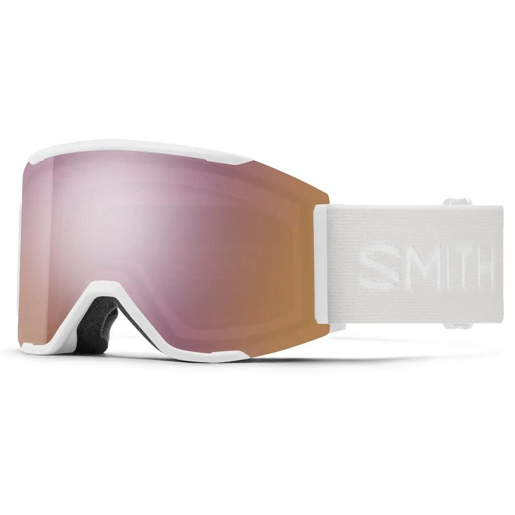 Smith White Squad MAG Unisex Ski Goggles — ChromaPop Everyday Rose Gold Mirror