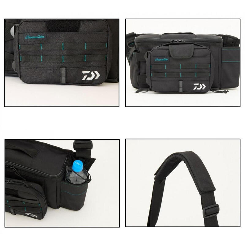 Geanta de umar Daiwa Emeraldas neagra, 11 x 32 x 20 cm