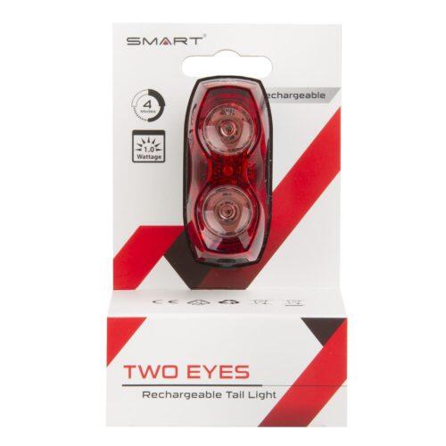 Lumină spate Smart Two Eyes USB, 2 LED roșii, 3 moduri.
