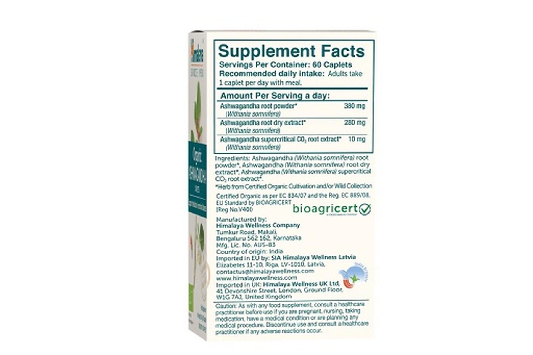 Himalaya Organic Ashwagandha - 60 caps 2/2