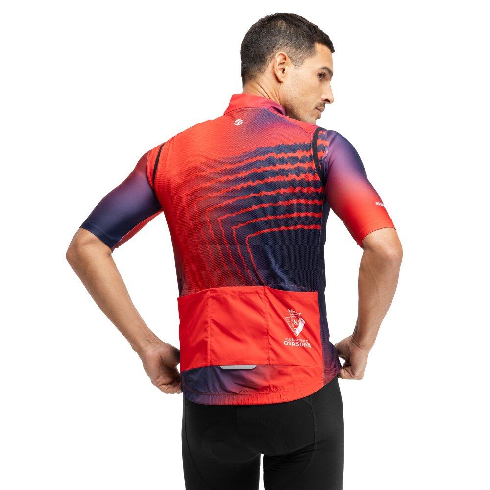 Gilet vélo coupe-vent homme Club Atlético Osasuna x Siroko OS V1 Valiente Red 2/6