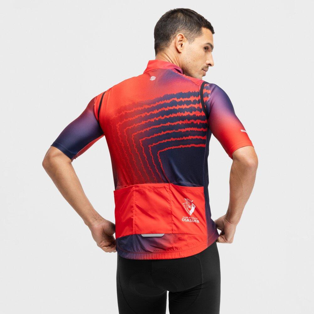 Gilet vélo coupe-vent homme Club Atlético Osasuna x Siroko OS V1 Valiente Red 6/6