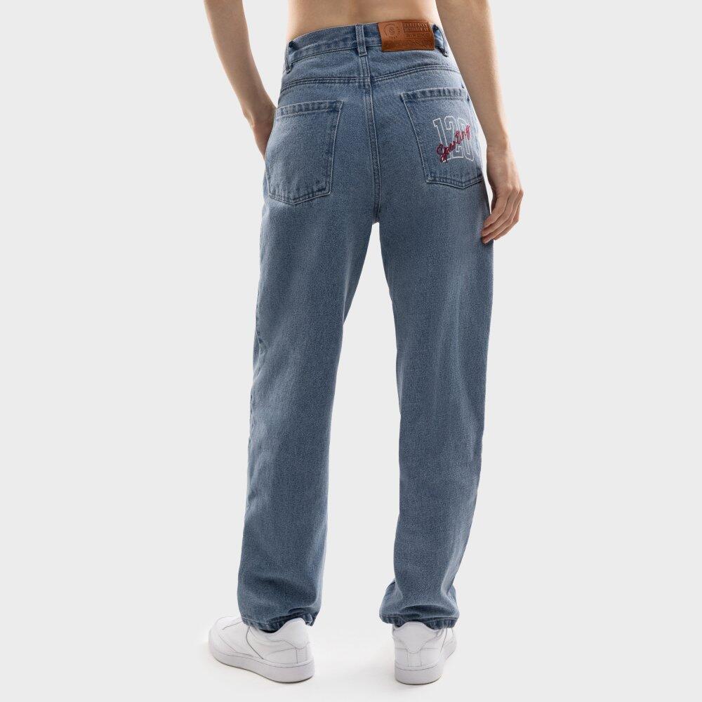 Jean barrel taille haute femme 120ᵉ anniversaire Real Sporting de Gijón SC120 6/7