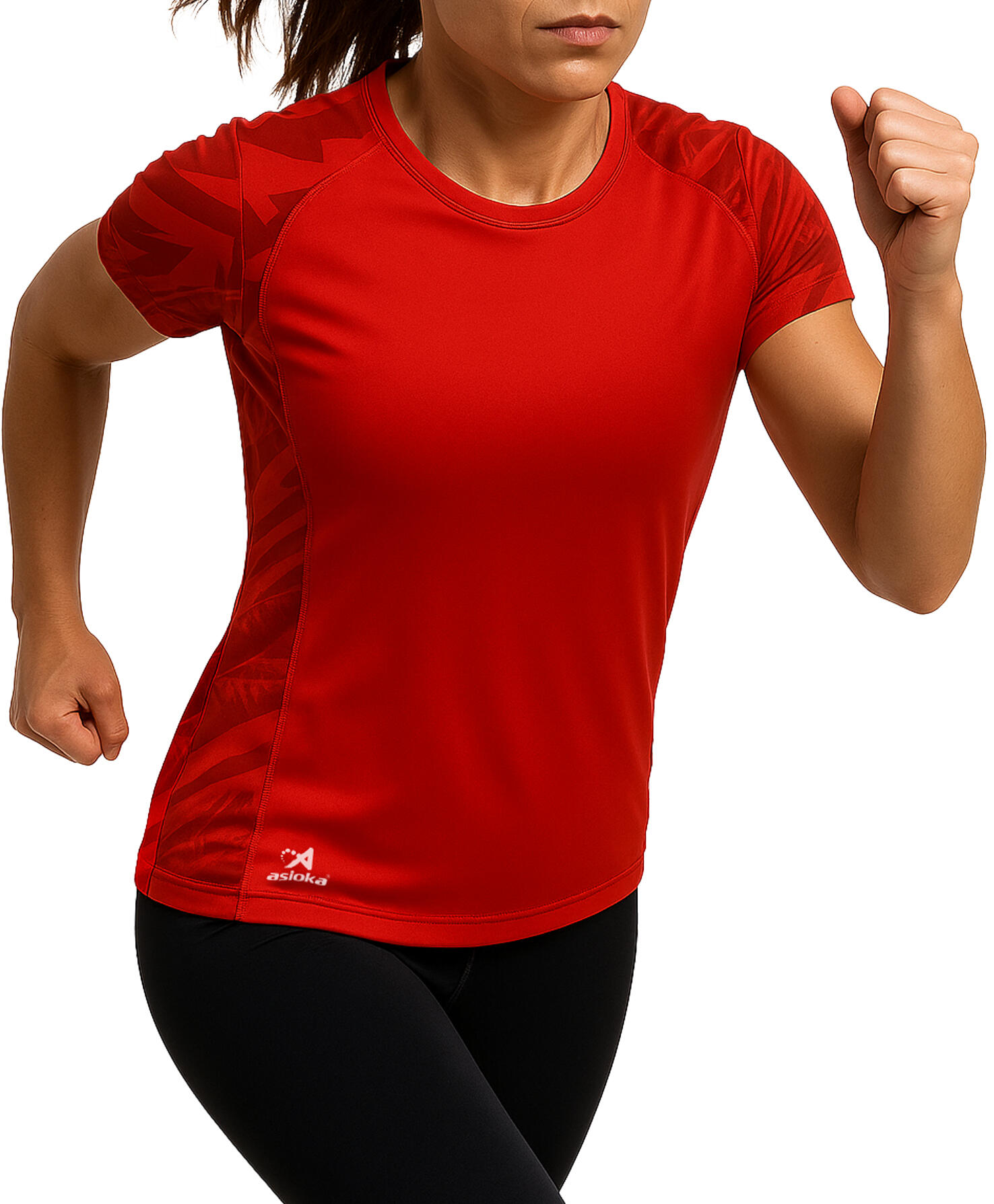 T-shirt de corrida de manga curta para mulher ASIOKA VALENCIA. Efeito Coolmax. 3/7