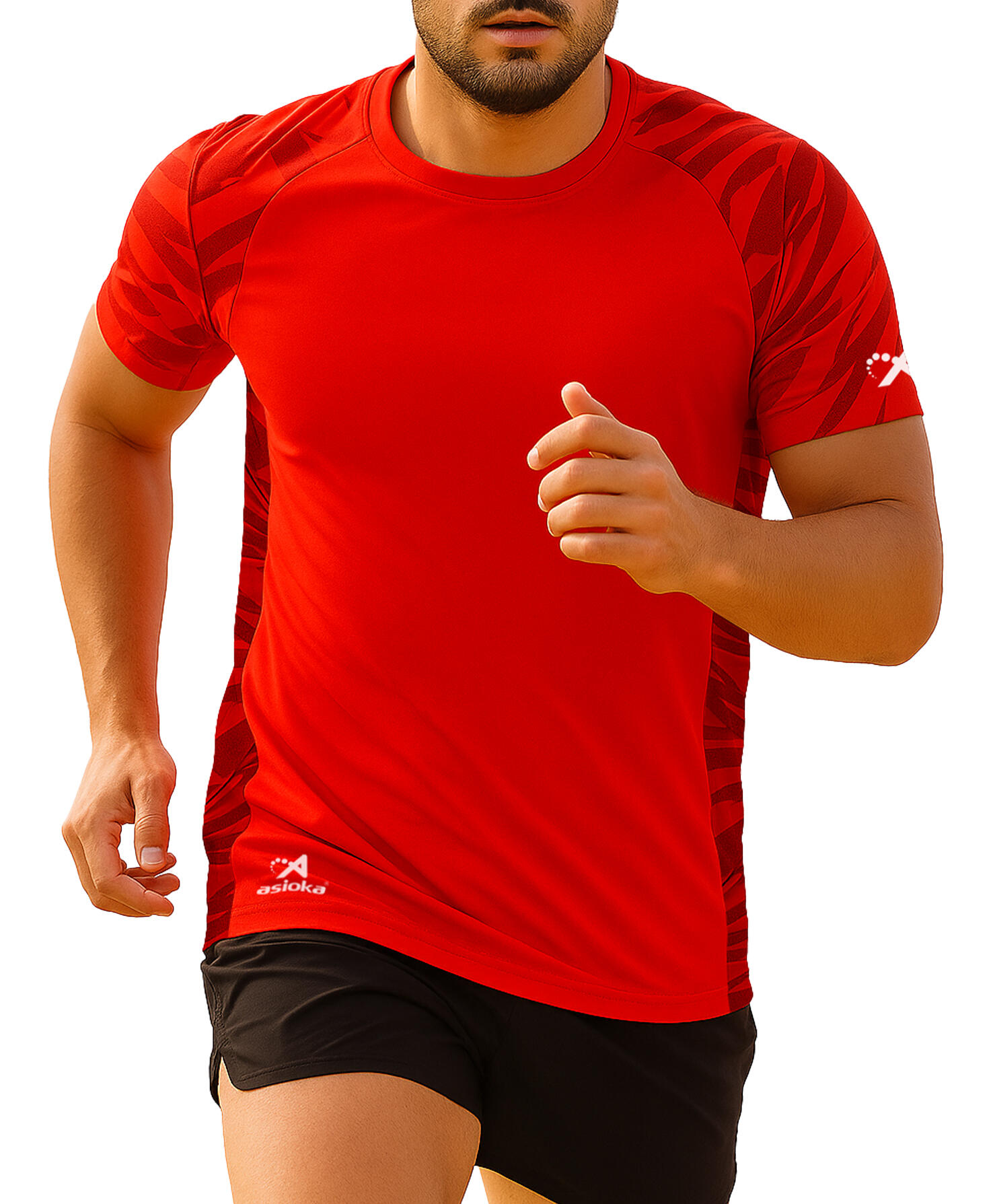 T-shirt de corrida de manga curta para homem ASIOKA VALENCIA. Efeito Coolmax. 3/7