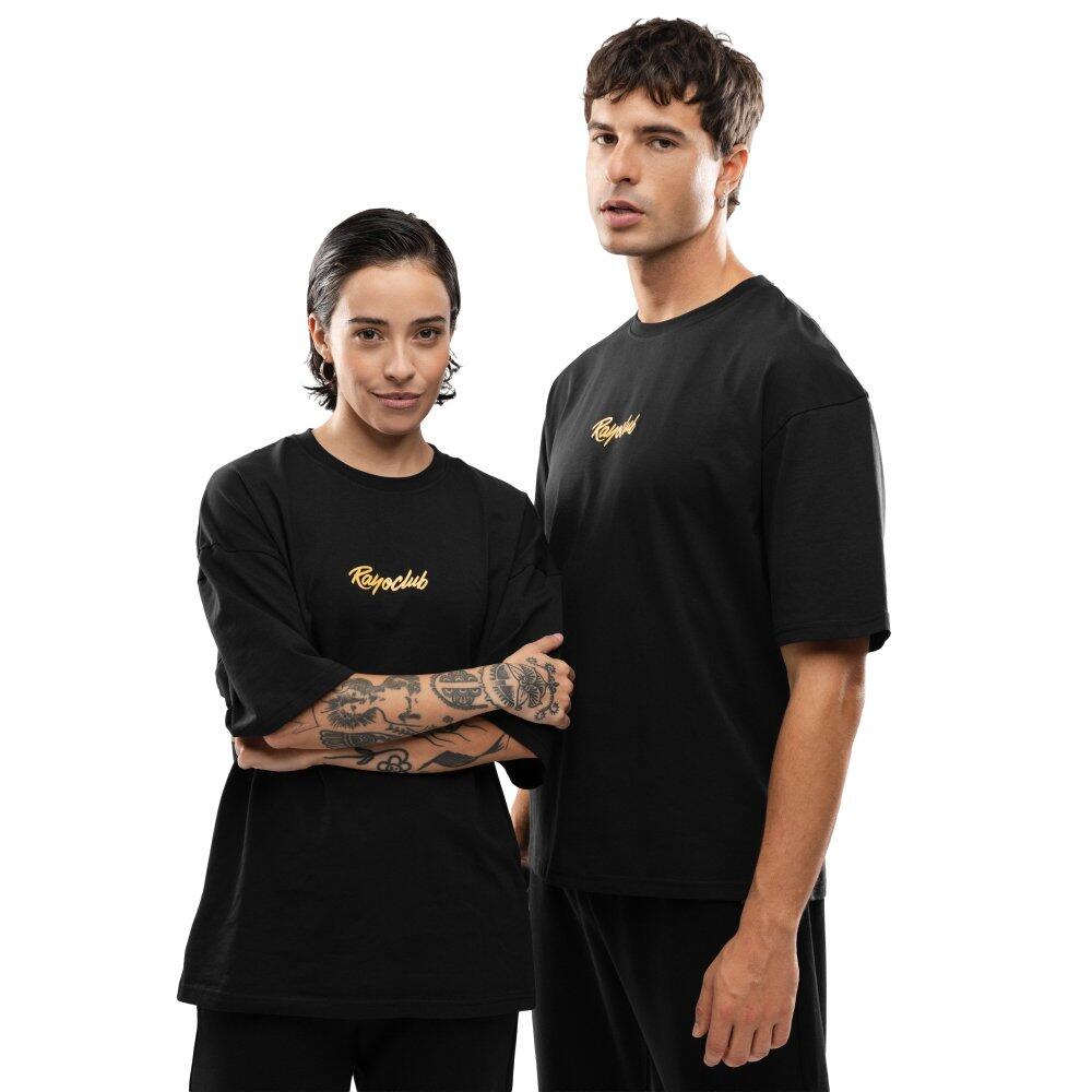 SIROKO Maglietta oversize Rayo Club in cotone da uomo Lifestyle RC Tactic Circle Black