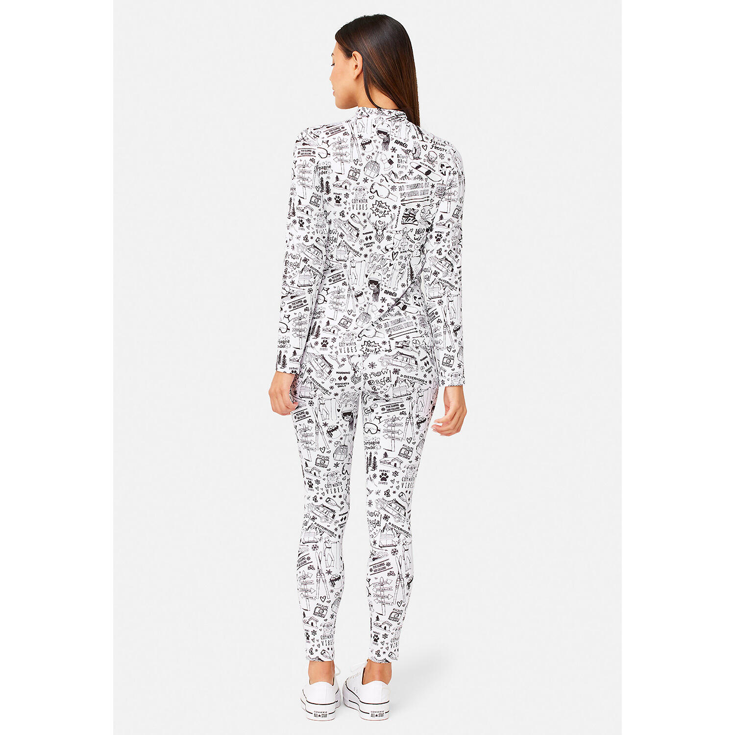 Damen Langarmshirt W GRAFFITI BASELAYER TOP 5/6