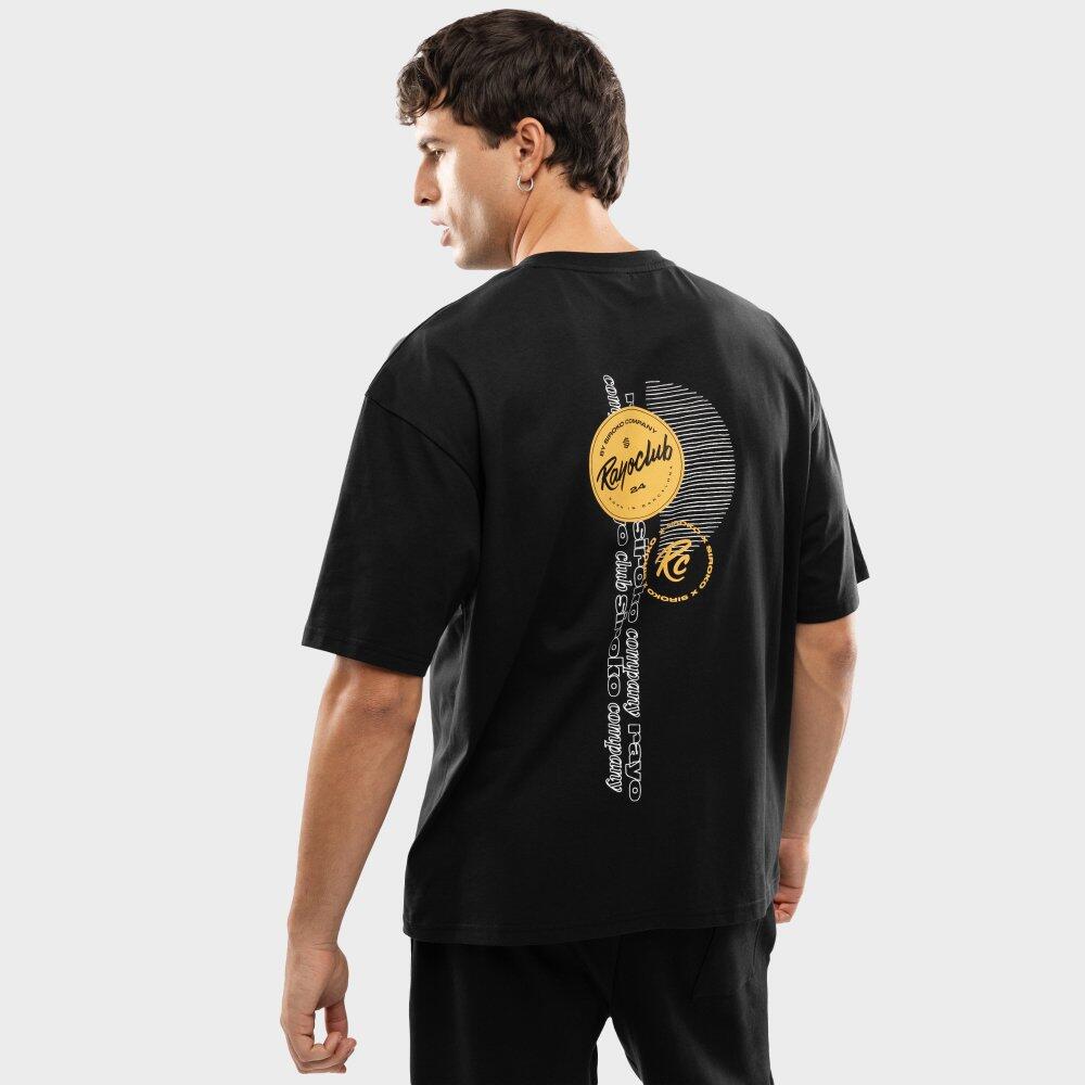 Camiseta holgada hombre Rayo Club lifestyle RC Tactic Circle Black Negro 6/7