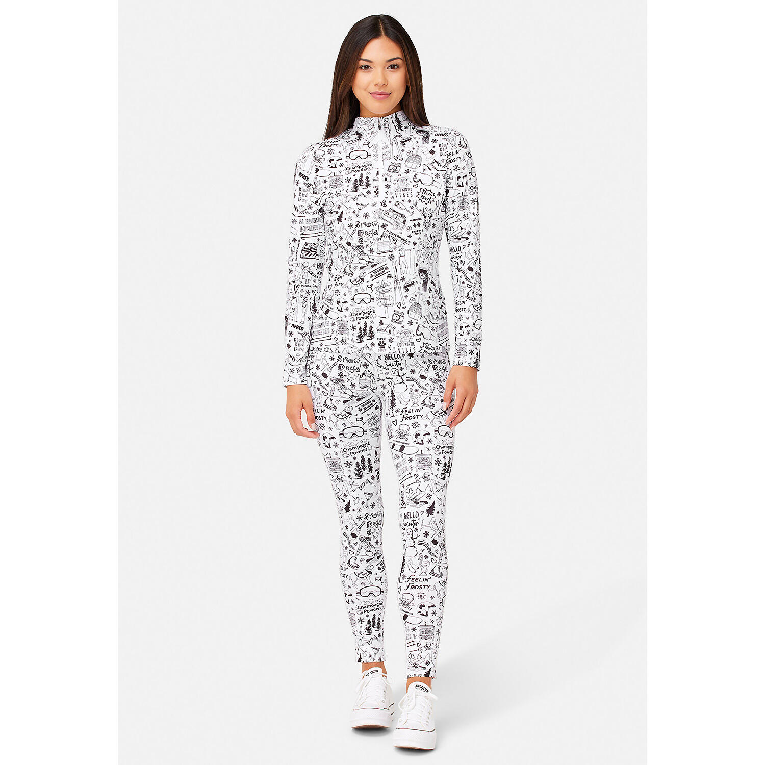 Damen Langarmshirt W GRAFFITI BASELAYER TOP 3/6