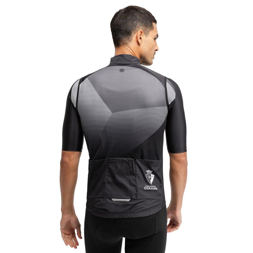 Men 's club atlético osasuna x siroko windproof cycling vest OS V1 Luchador Bla 2/7