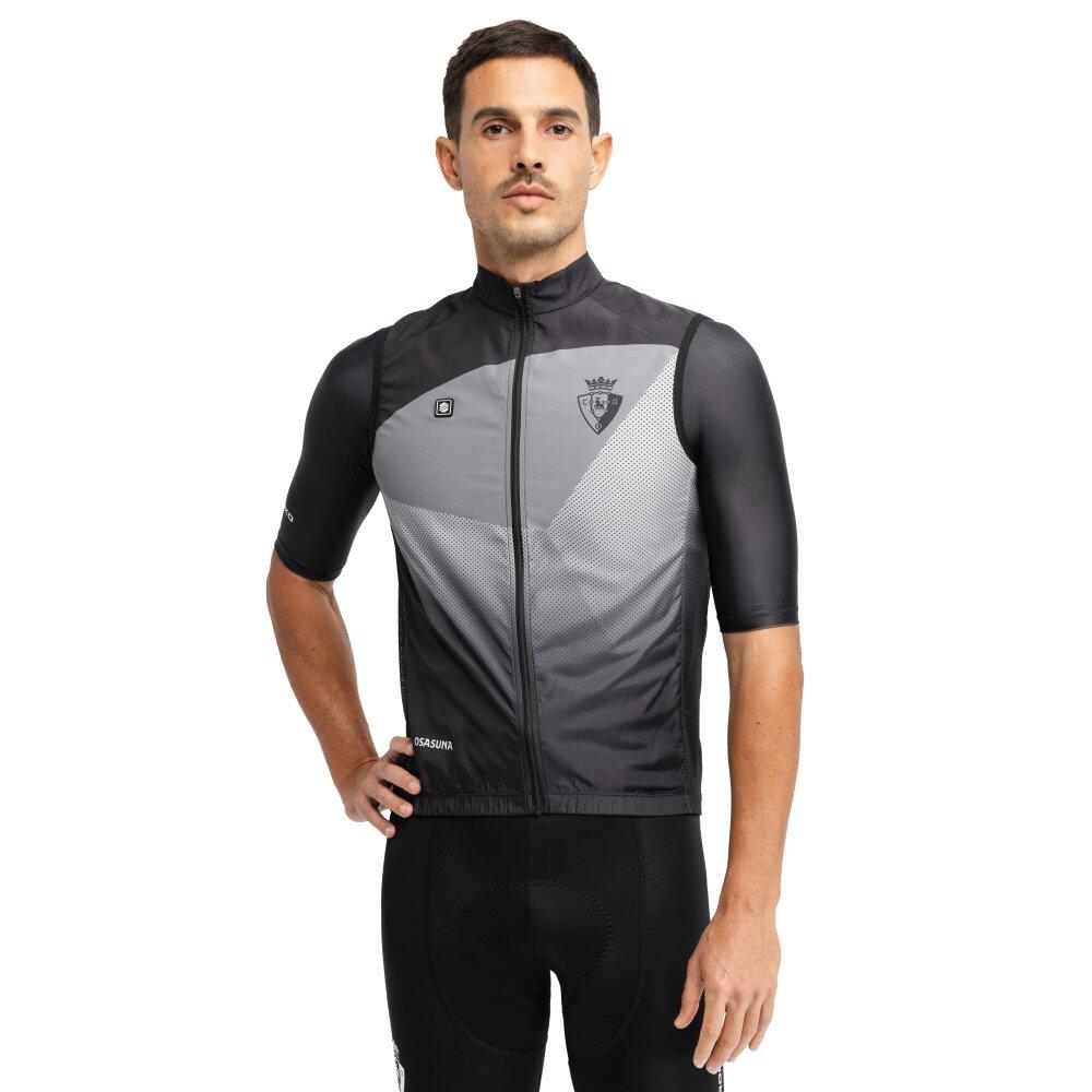 Men 's club atlético osasuna x siroko windproof cycling vest OS V1 Luchador Bla