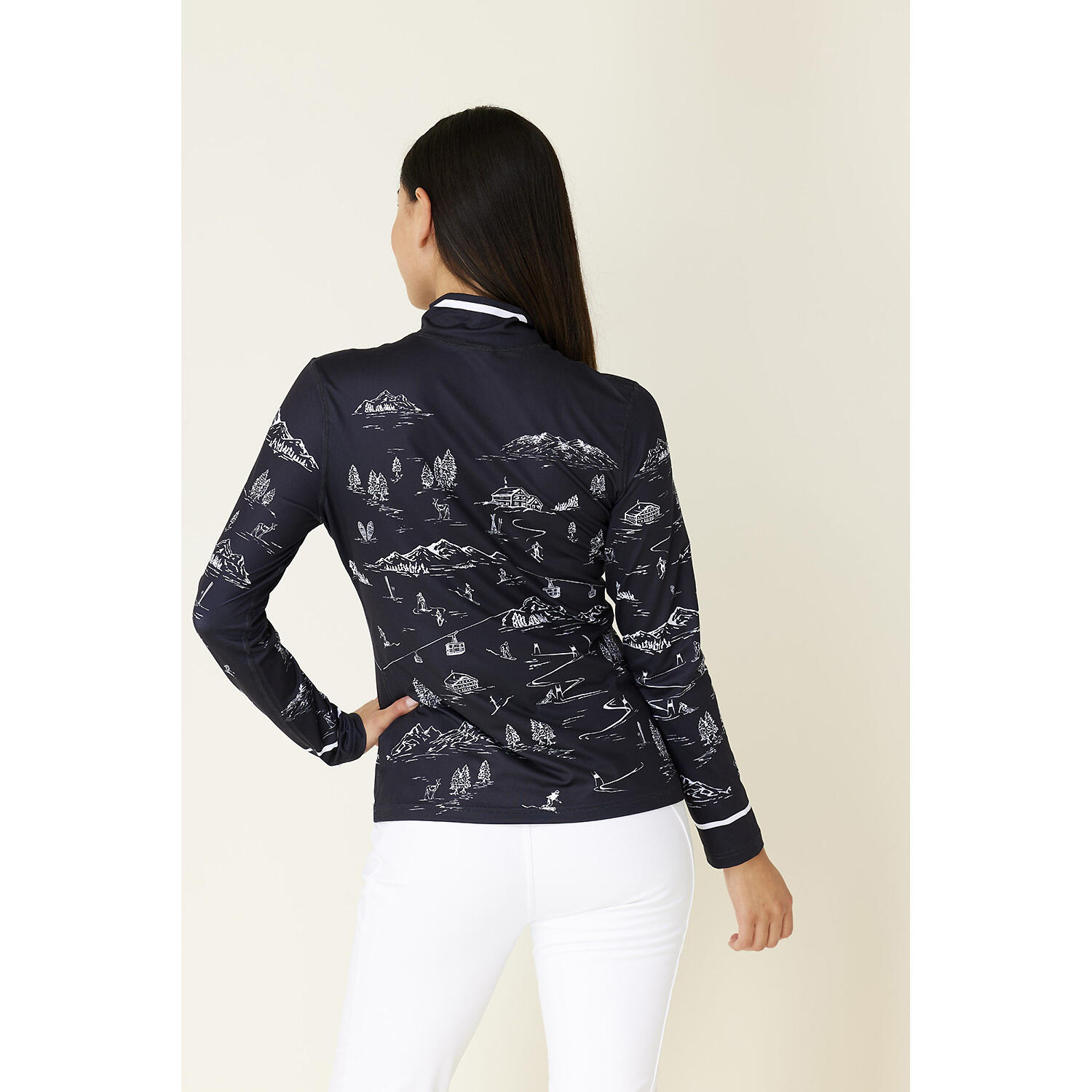Damen Rollkragen m. RV W DRIFTER BASELAYER TOP 3/4