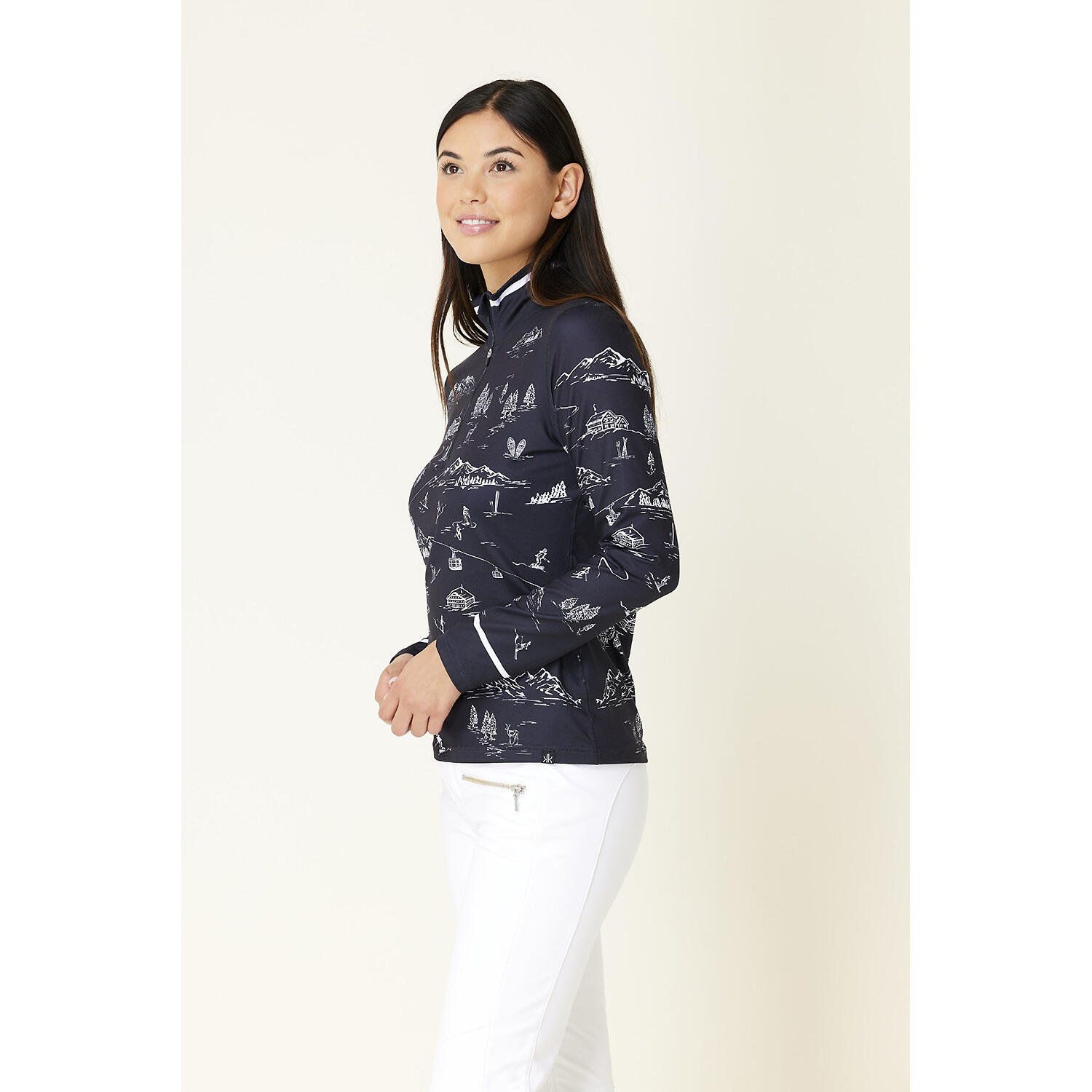 Damen Rollkragen m. RV W DRIFTER BASELAYER TOP 2/4