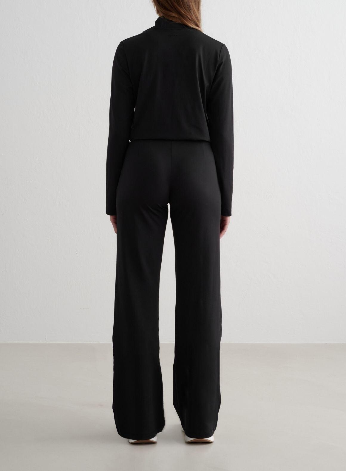 Donna Maglia a Maniche Lunghe con Mezza Zip Asciugatura Rapida Nero 4/6