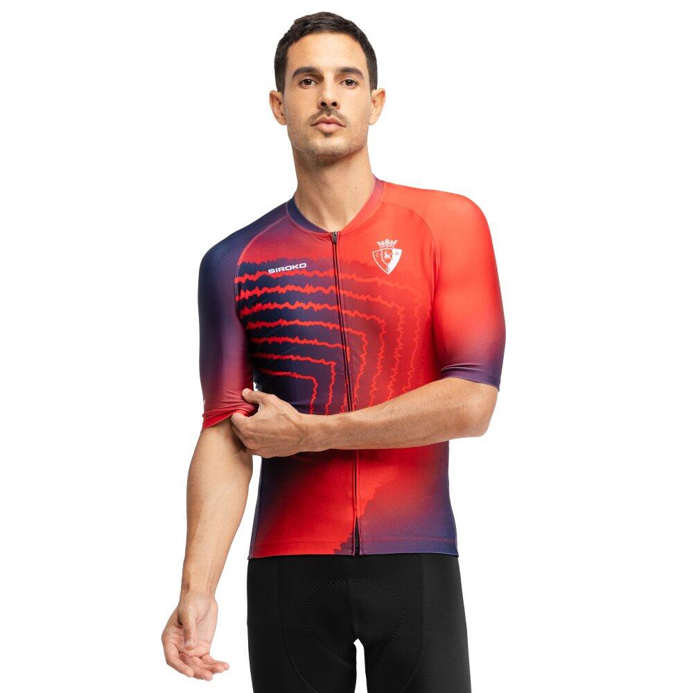 SIROKO Men ’s club atlético osasuna x siroko short sleeve cycling jersey OS M2 Valie
