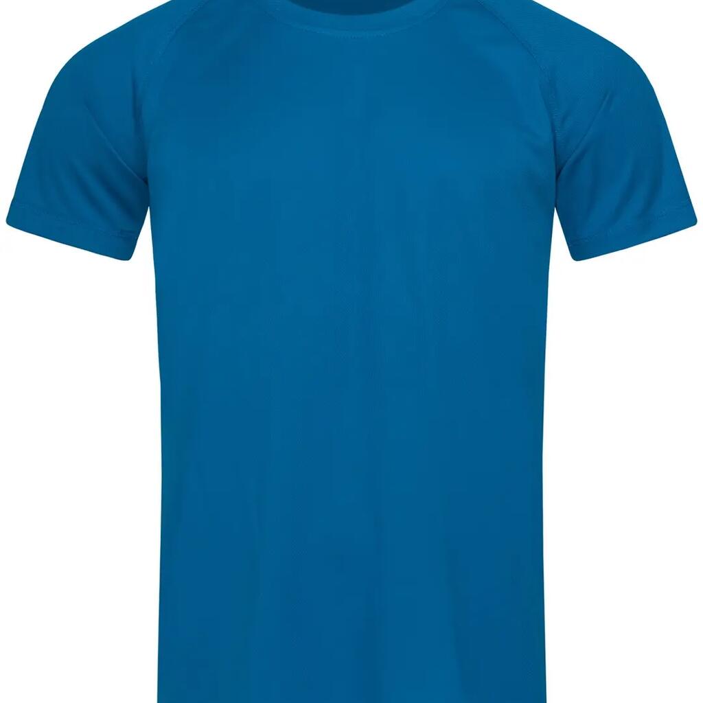 Stedman Unisex Active Raglan Mesh Crew Neck T-Shirt - King Blue