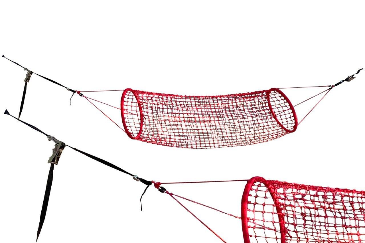 Garten Klettergerüst mit Kletterwand Netz Monkey bar Labirynt Schwarz Rot 2/7