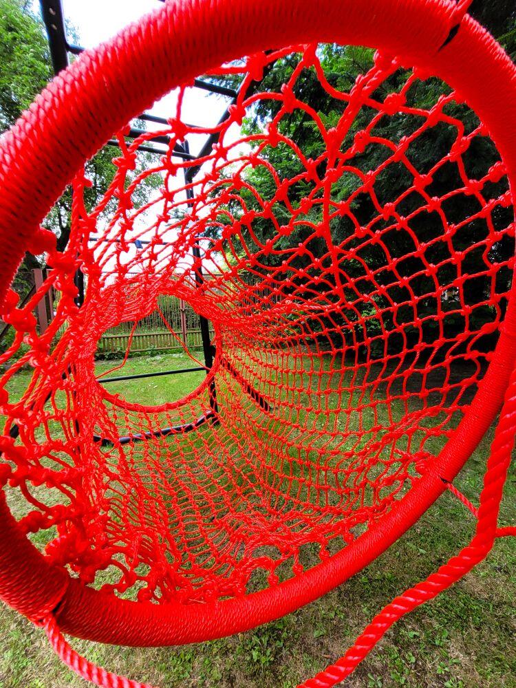 Garten Klettergerüst mit Kletterwand Netz Monkey bar Labirynt Schwarz Rot 6/7