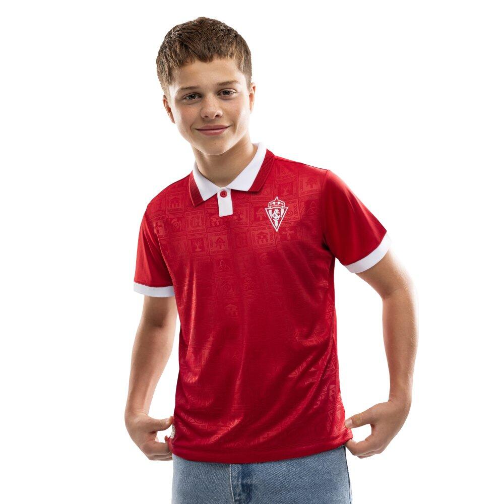 Kids boys’ and girls’ real sporting de gijón 120th anniversary polo shirt K
