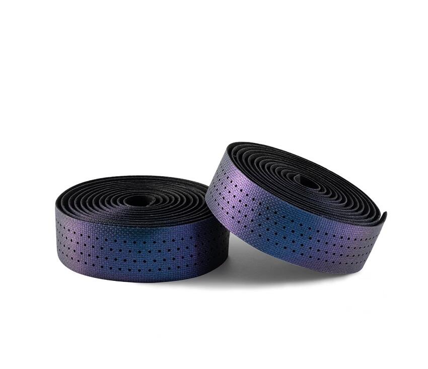 Bandă ghidon RockBros silicon 3 x 220 cm violet kameleon, perforată set.