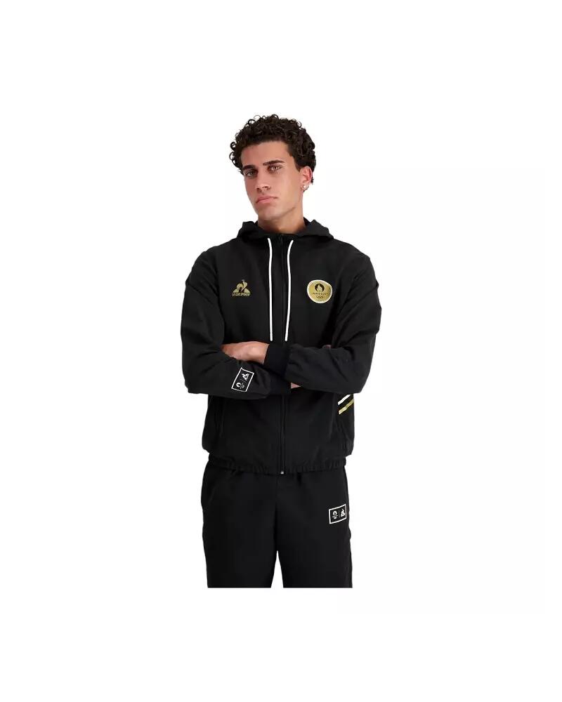 Survêtement Le Coq Sportif FOOT P24 FZ HOODY NÂ°1 M Noir 5/6