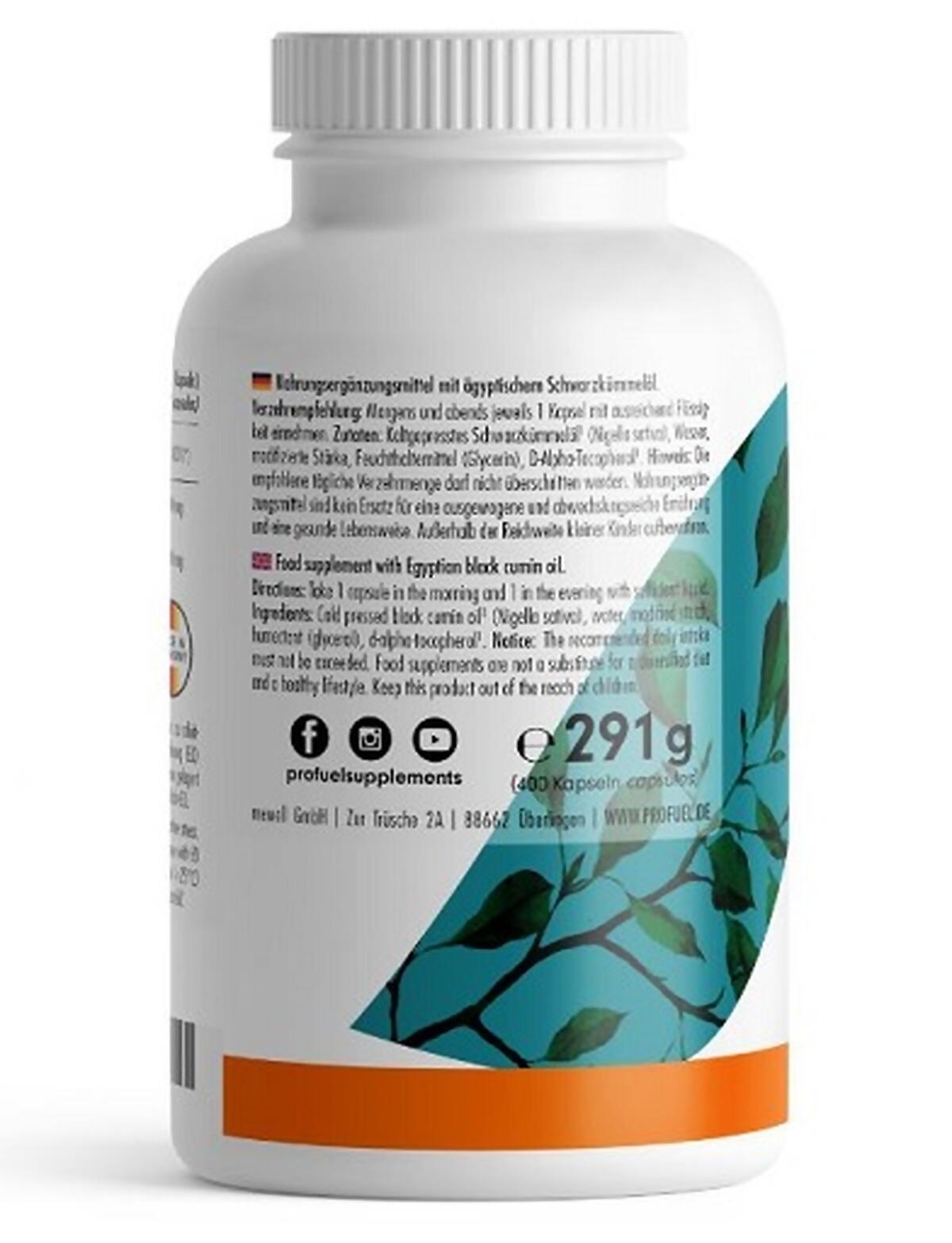 ProFuel Schwarzkümmelöl kaltgepresst (400 Kapseln) 3/3