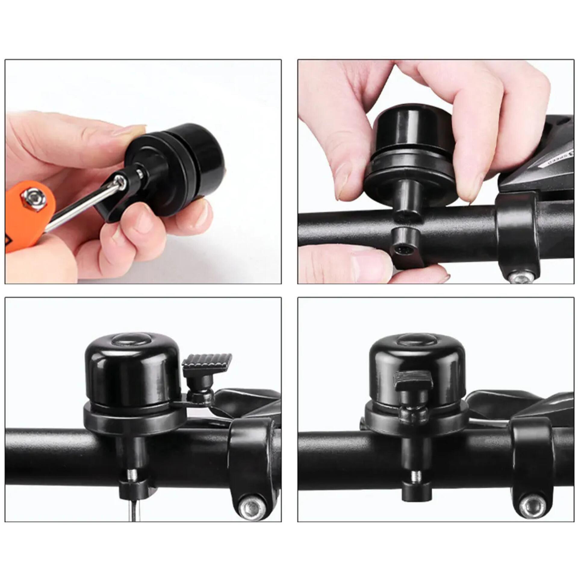 campainha de bicicleta com suporte airtag oculto guiador 22–25 mm 4/6