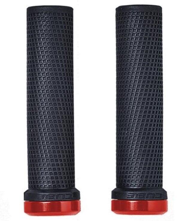 Mansoane Cube Grips Race SL, 132 mm, negru/roșu.